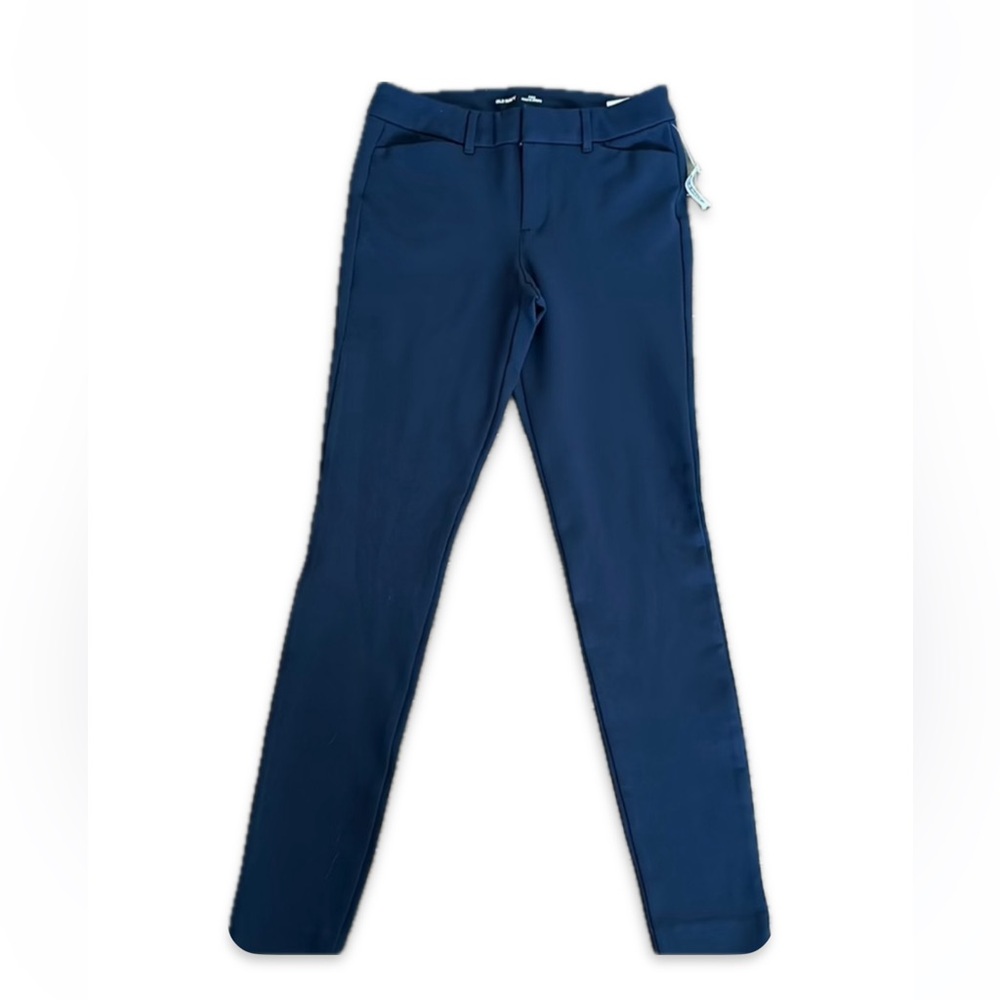 Pixie Built In Sculpt Dress Pants Navy Blue Long Inseam